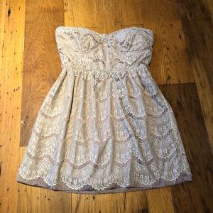 Strapless Lace Dress
